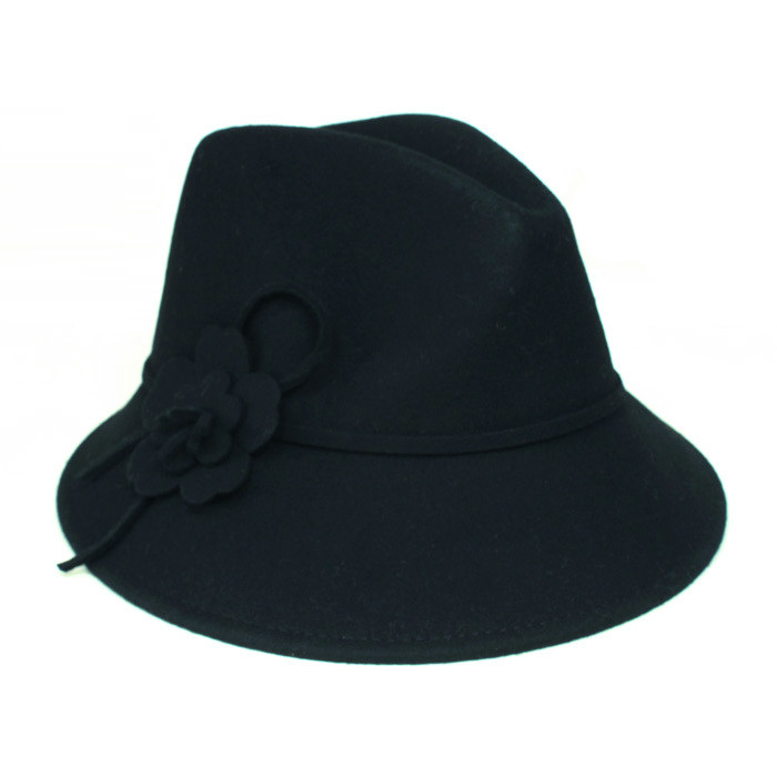 Quality pure wool autumn and winter flower fedoras jazz hat
