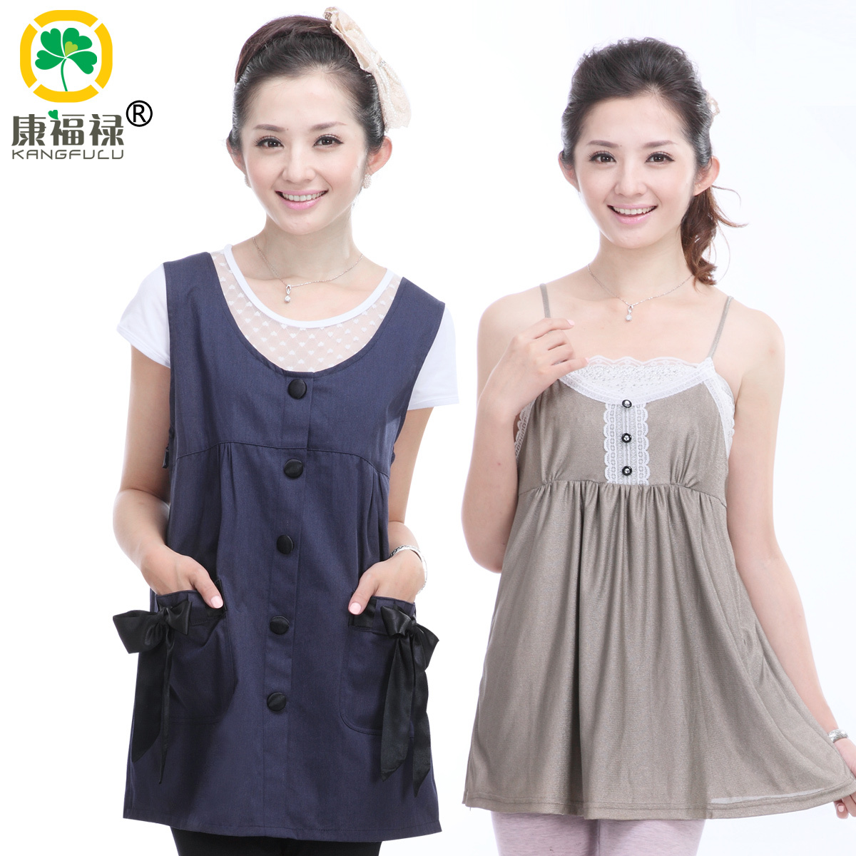 Quality radiation-resistant maternity clothing tank dress pure silver fiber spaghetti strap superacids protection