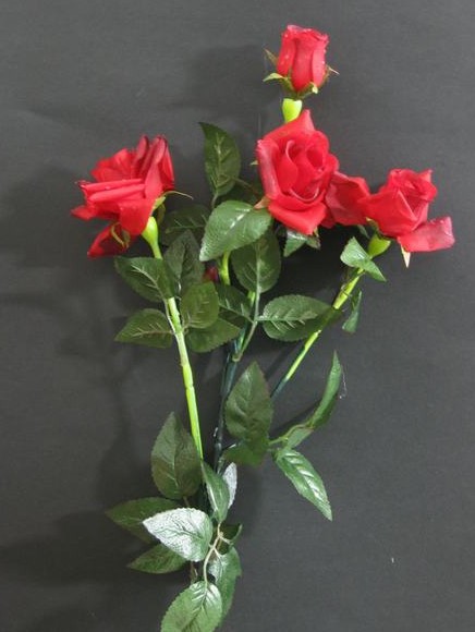 Quality single wind 4 rose artificial flower