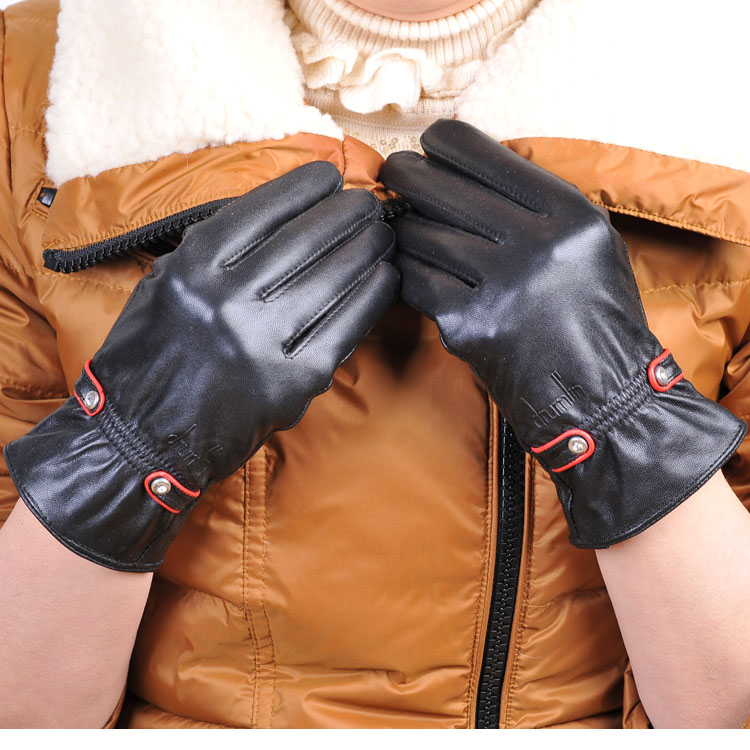 Quality suede gloves repair set ' hands small bow women's genuine leather gloves
