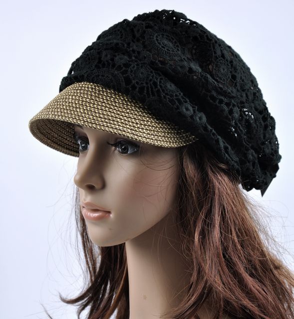 Quality Summer goorin cutout gentlewomen lace cap benn beret sun-shading sun hat female hat casual cap