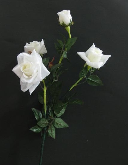 Quality white rose single rose 98 4 flower artificial flower