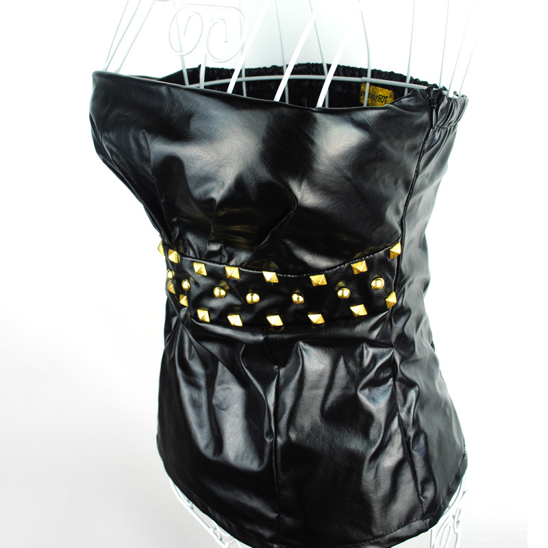 Queen - 2013 sexy women's metal rivet leather tube top