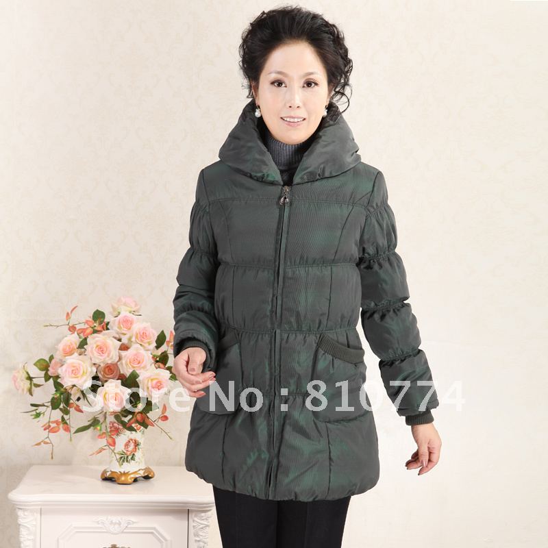 Quinquagenarian women's autumn new arrival middle-age women autumn and winter long design mother clothing outerwear