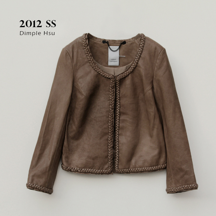 Qyd460 full sheepskin short design leather clothing t