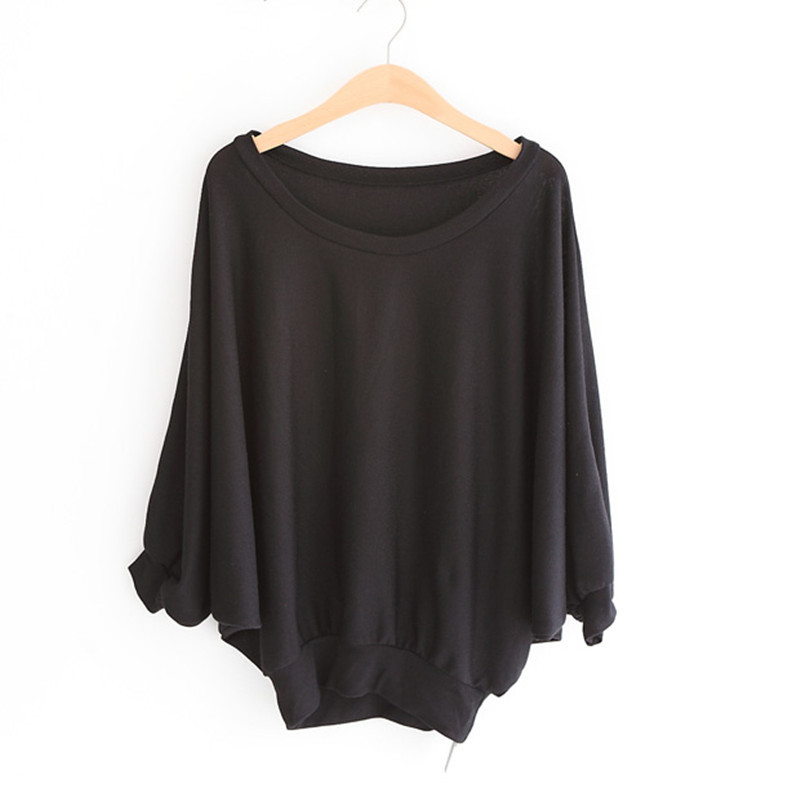 R2740j spring 2013 women's fashion long-sleeve loose batwing sleeve sweater basic top