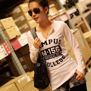 Ra39 autumn and winter maternity clothing clothes 100% cotton loose letter long-sleeve T-shirt