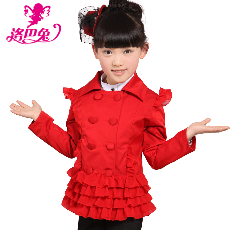 Rabbit child autumn 2012 female child trench outerwear princess spring and autumn outerwear 2012t005