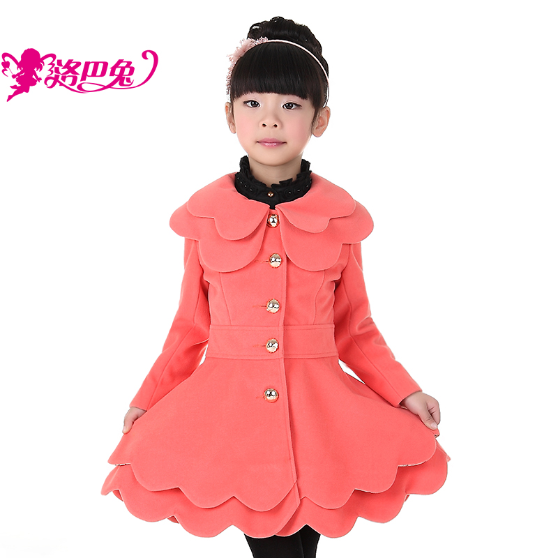 Rabbit children's clothing female child trench 2013 spring outerwear princess big boy lily trench thickening