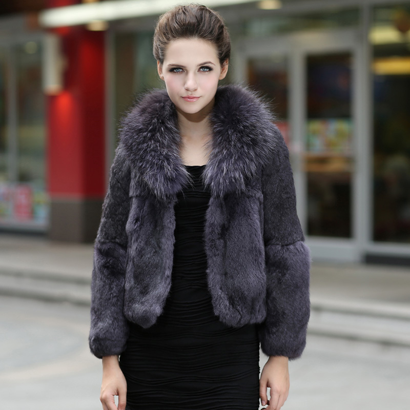 Rabbit fur raccoon fur coat sy8683