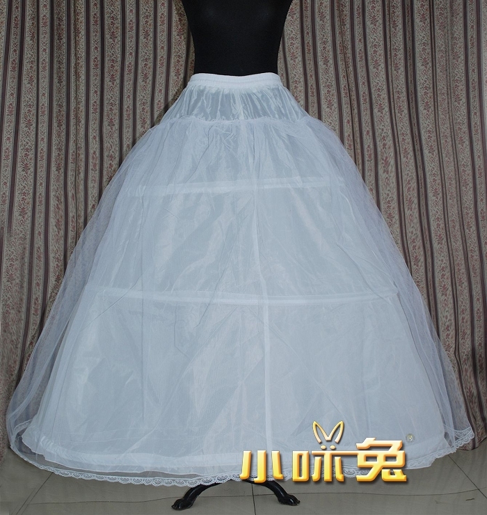 Rabbit wedding dress skirt big panniers crinolette pannier