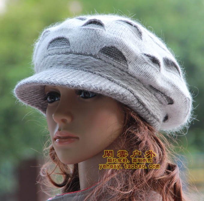 Rabbit wool hat autumn and winter women's hat female hat big ear thermal knitted hat m230