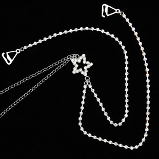 Racerback rhinestone metal belt halter-neck racerback loading cross diamond underwear bra shoulder strap