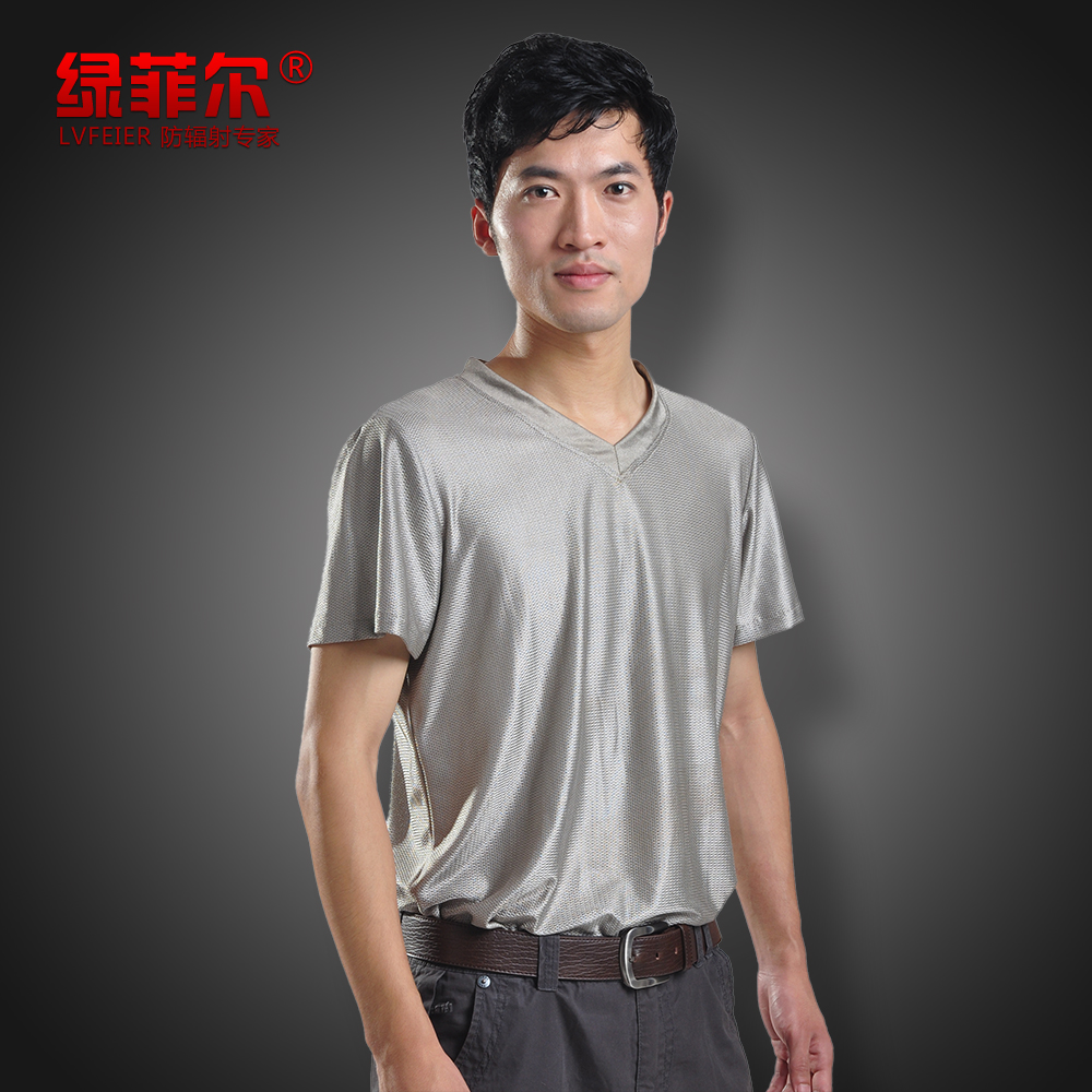 Radiation-resistant male silver fiber radiation t-shirt radiation-resistant short sleeve shirt radiation-resistant male tooling
