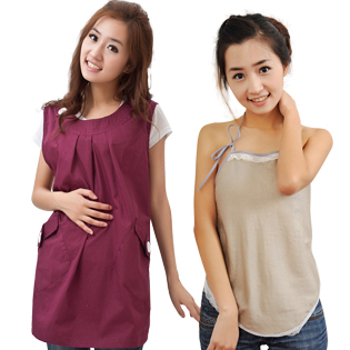 Radiation-resistant maternity clothing protective vest skirt silver fiber apron combination y503