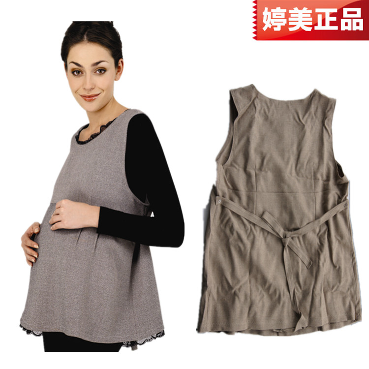 Radiation-resistant maternity clothing pure silver fiber maternity short skirt front and back full protection
