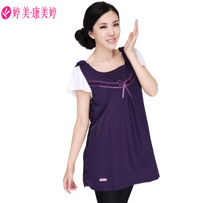 Radiation-resistant maternity clothing pure silver radiation-resistant purple ribbon shirt kf1142x09