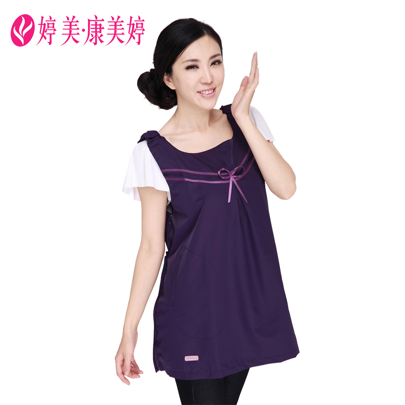 Radiation-resistant maternity clothing pure silver radiation-resistant purple ribbon shirt kf1142x09