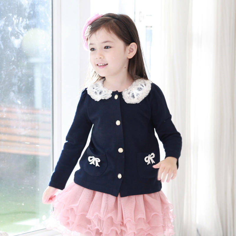 Radish 2013 spring children's clothing female child cardigan long-sleeve casual outerwear d235