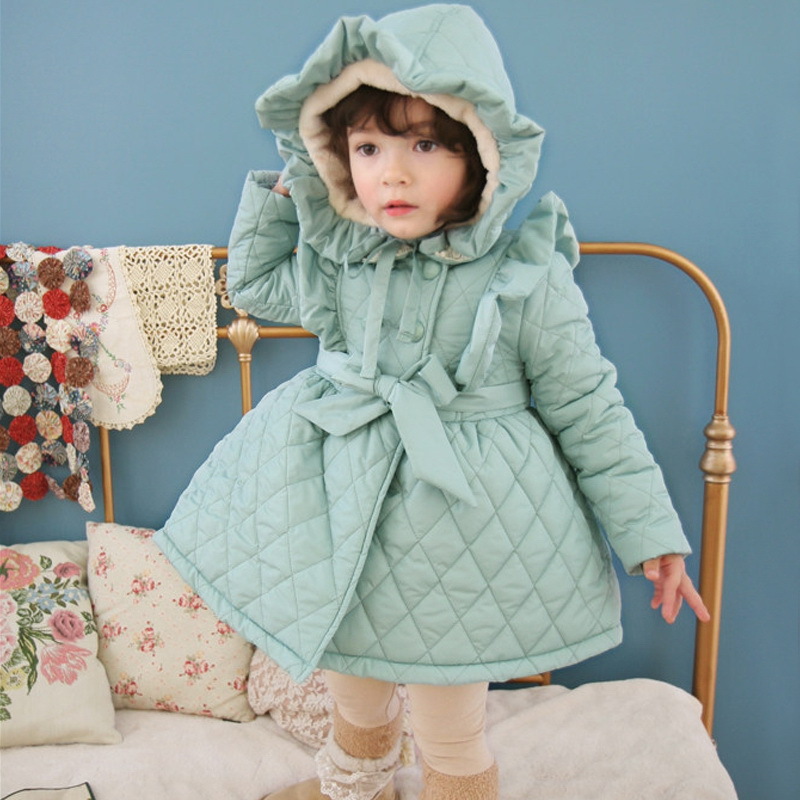 Radish children's clothing female child overcoat outerwear autumn and winter 2012 medium-large child wadded jacket outerwear