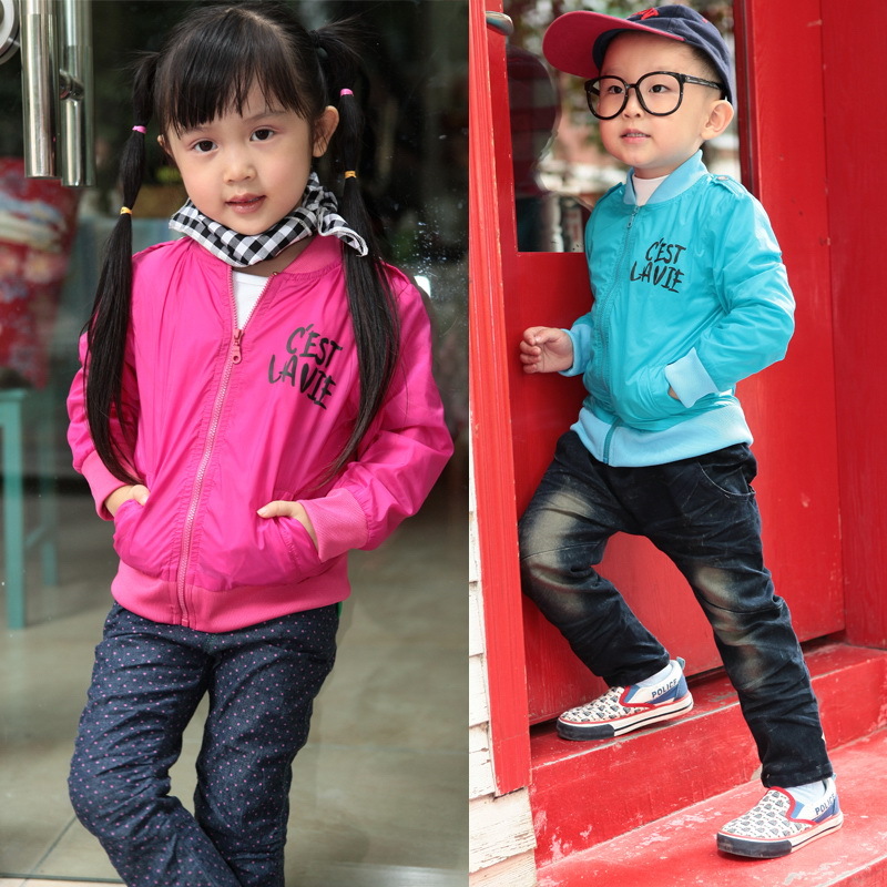 Radish children's clothing male female child autumn 2012 casual clothing zipper outerwear d111