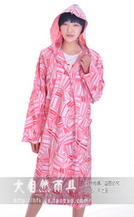 Rain gear polka dot pink transparent raincoat poncho fashion outerwear trench 8