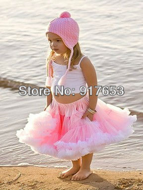 rainbow lace Ruffle girls tutu Pettiskirt hot sale fashion lovely short  children skirt with bow dd20