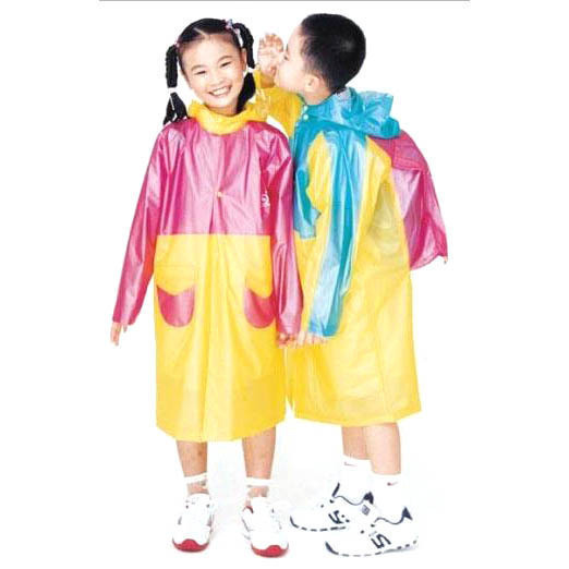 Raincoat g002 multicolour color block decoration high-elastic pearl film shiralee student poncho