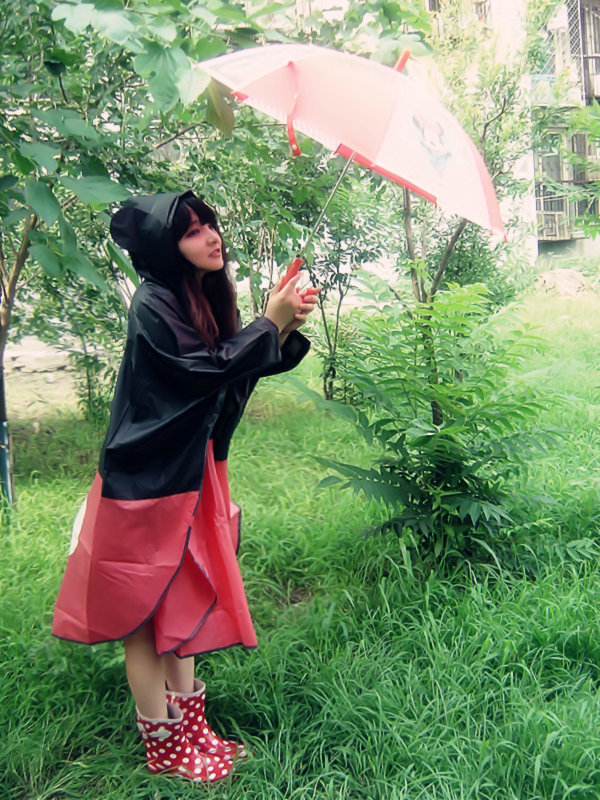 Raincoat poncho rain gear eco-friendly eva mantissas cloak outerwear female adult school bag