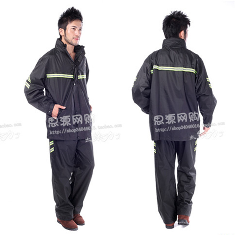 Raincoat rain pants set thickening double layer fashion split adult outdoor motorcycle raincoat