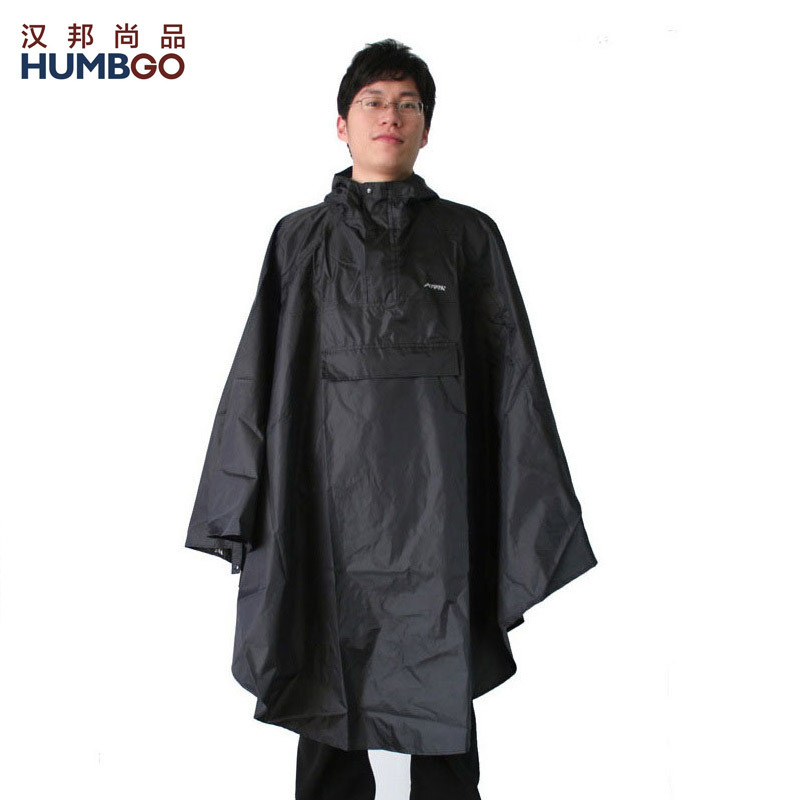 Raincoat single black poncho bicycle motorcycle electric bicycle moisture-proof pad big long design