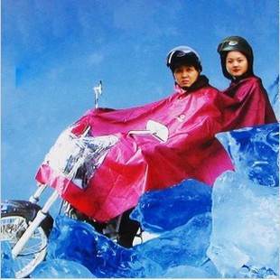 Raincoat single double dual motorcycle electric bicycle poncho plus size lengthen n231