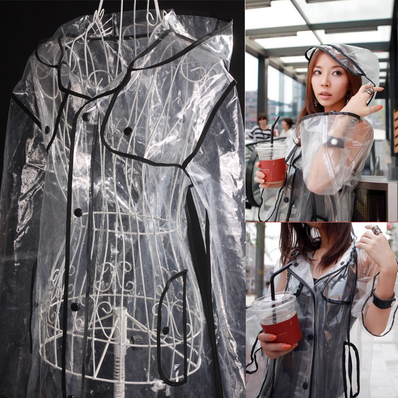 Raincoat transparent fashion bicycle electric bicycle motorcycle raincoat poncho border