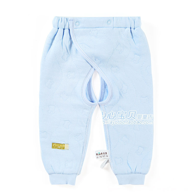 Rattan carpenter's autumn and winter thermal bamboo fibre baby underwear thickening pa990-123b open-crotch pants