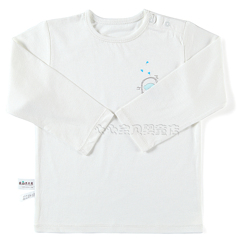 Rattan carpenter's spring and summer bamboo fibre baby underwear pa884-116m baby pullover open shoulder top