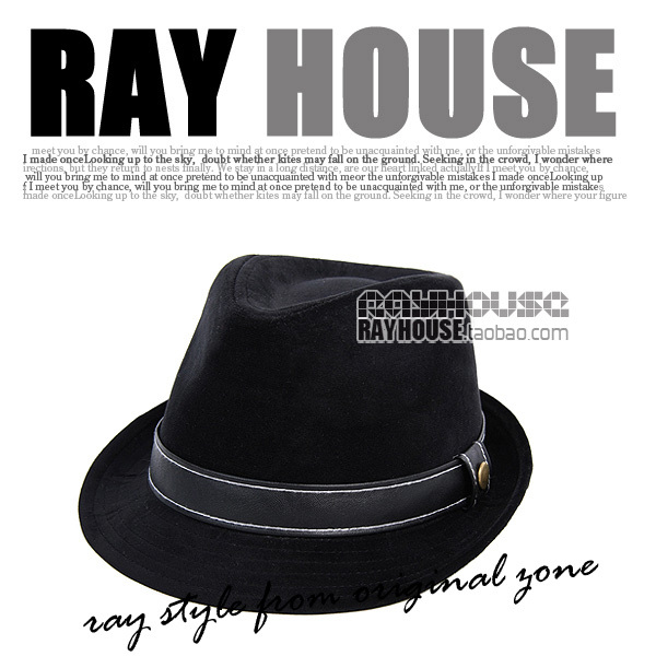 Ray house strap buckle decoration cloth fedoras jazz hat