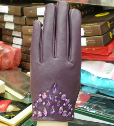 Real Leather Gloves goat Leather skin gloves LEATHER GLOVES Womens 12 pairs/lot