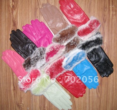 Real Leather gloves skin Fashion high quality mixed color 12pairs/lot #2353