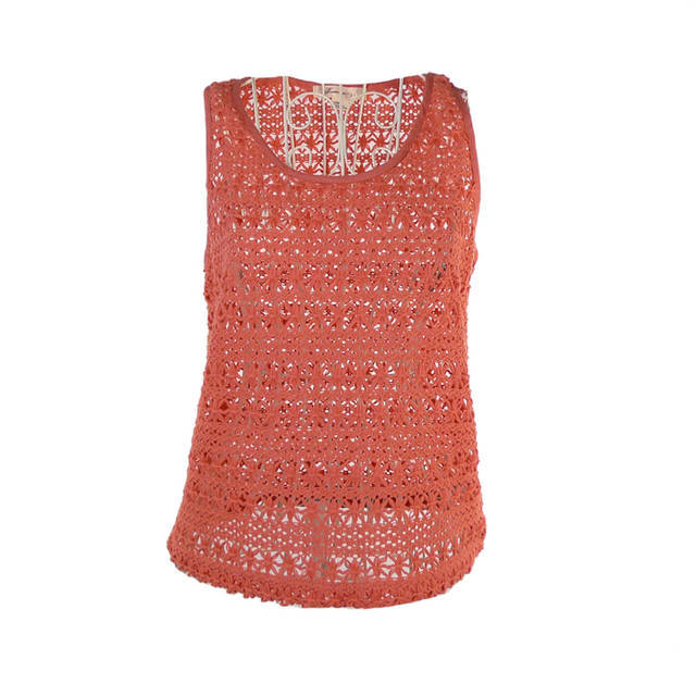 real mall Juniors cutout crochet woven vest 303008