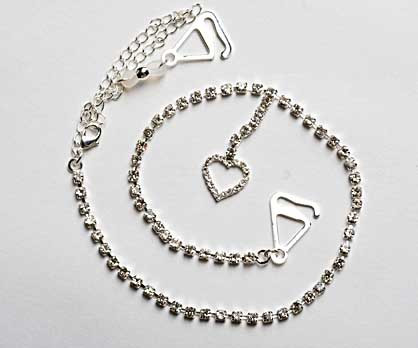 Real pictures model with austria crystal shoulder strap pectoral girdle bra with luxury fashion hh093