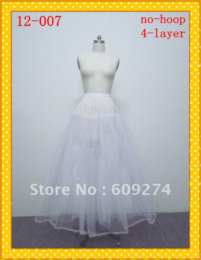 Real Sample 2012 In Stock Promotion Tulle 4 layers A line Wedding Crinoline Petticoat Wedding Accessories