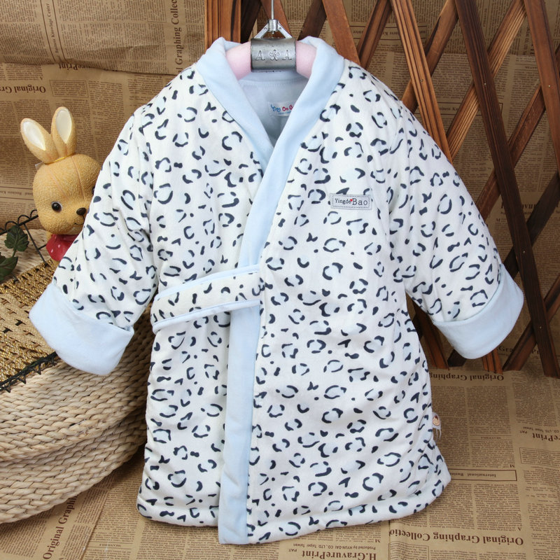 Recurrent child robe autumn and winter thickening male child female child sleepwear baby thick 100% cotton robe