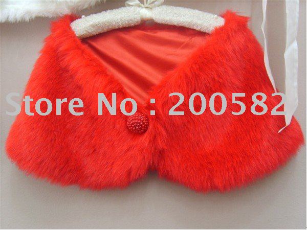 red bridal Jackets with pearl botton,fur wedding wrap in wholesale price ,fur Wedding Jackets WJ041