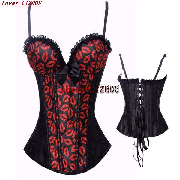 Red ds corset body shaping waist cummerbund shoulder strap cup royal corset