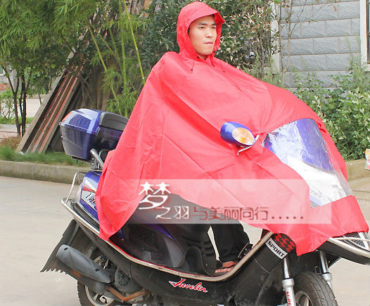 Red high-end motorcycle raincoat poncho 521,