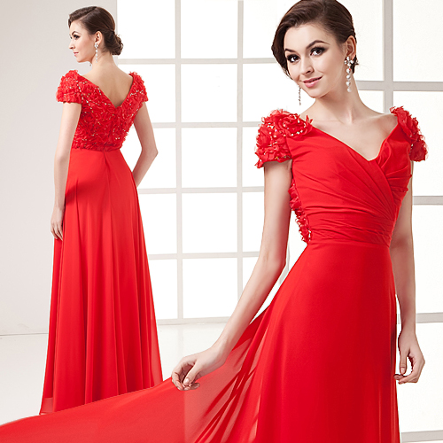 Red long design formal dress 2013 wedding formal dress winter evening dress the bride double-shoulder slim evening dress