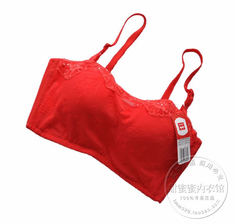 Red marry fa264 tube top thick b 5 buttons accept supernumerary breast push up bra