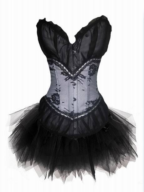 Red satin with black lace overlay boned hook eye front lace up Burlesque corset bustier +Mini Skirt   S-2XL