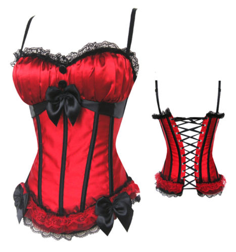 Red spaghetti strap royal bone clothing corset full push up cup performance wear