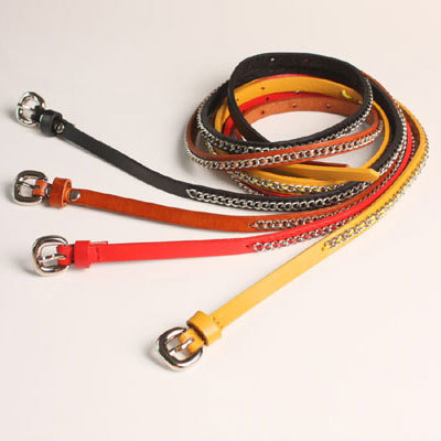 Red women's strap genuine leather strap Women female fashion all-match camel cowhide pin buckle thin belt p031